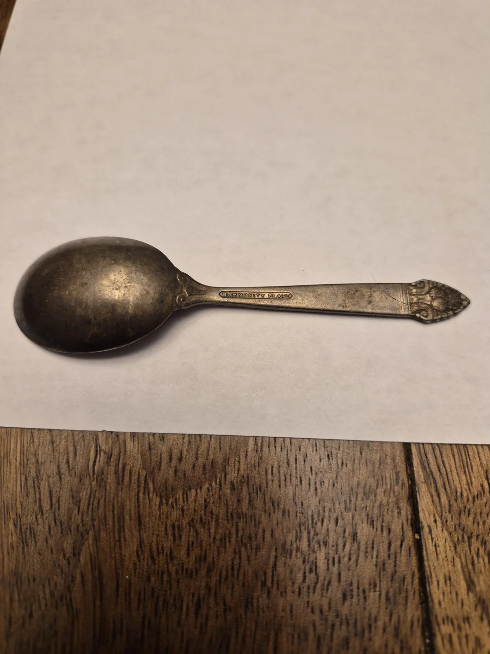 Oneida Silver-Tone Ornate Vintage Baby  Spoon Cedric Pattern 1933